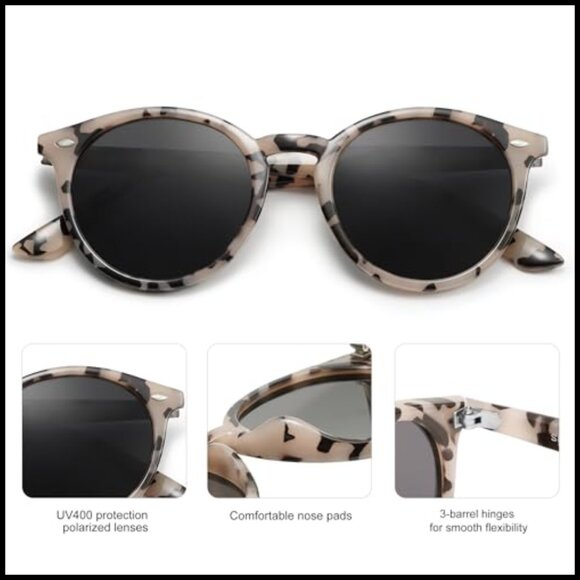 Retro Round Polarized Sunglasses with Polycarbonate Frames main image 5